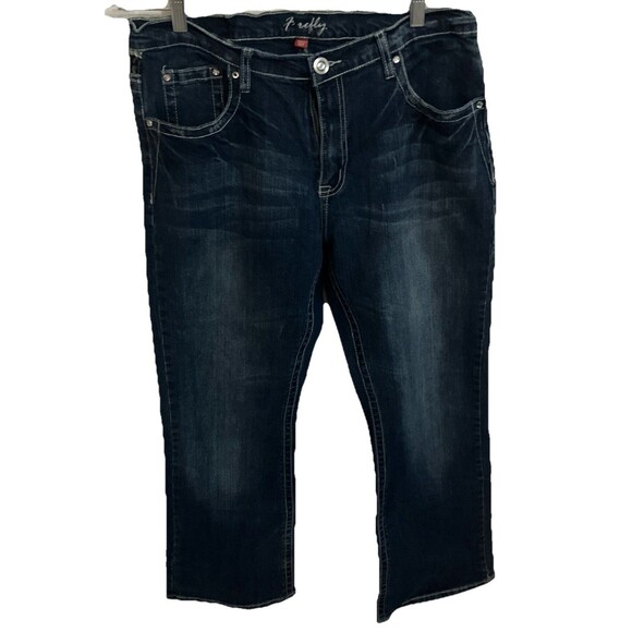 Firefly Jeans 16 Blue Embellished Diamond Studded Bootcut 5 Pocket - Picture 1 of 6